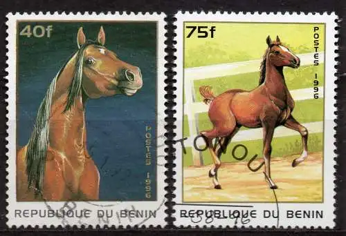 Benin, Mi-Nr. 830 + 832 gest., Pferde