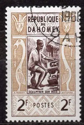 Dahomey, Mi-Nr. 179 gest., Berufe: Holzschnitzer