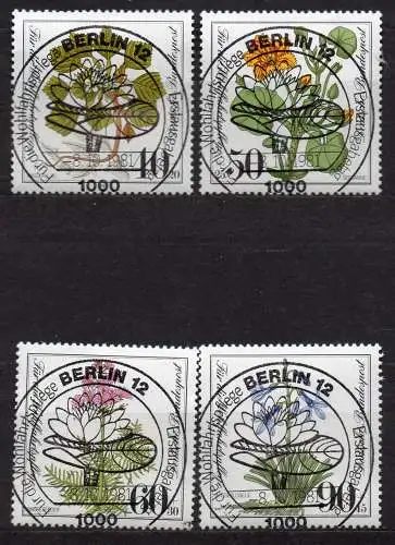 BRD, Mi-Nr. 1108 - 1111 ErsttagSST Berlin, kompl., Wohlfahrt 1981 - Gefährdete Wasserpflanzen