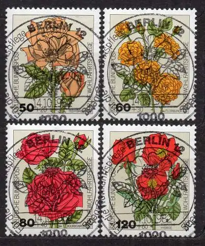 BRD, Mi-Nr. 1150 - 1153 ErsttagSST Berlin, kompl., Wohlfahrt 1982 - Gartenrosen