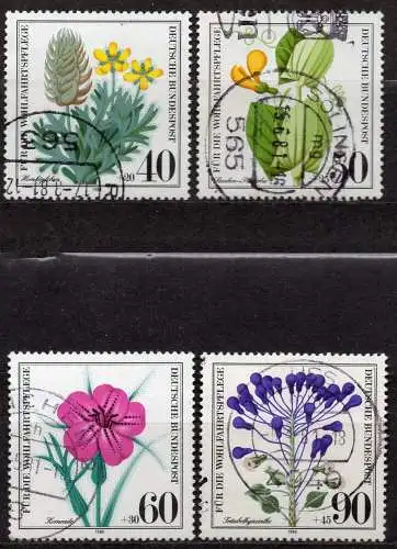 BRD, Mi-Nr. 1059 - 1062 gest., kompl., Wohlfahrt 1980 - Ackerwildkräuter