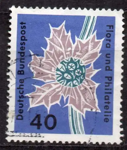 BRD, Mi-Nr. 395 gest., Flora und Philatelie - Gartenbauausstellung Hamburg