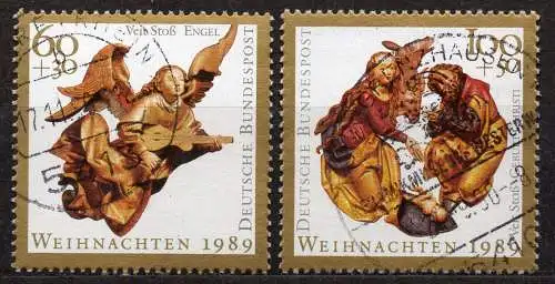 BRD, Mi-Nr. 1442 - 1443 gest., kompl., Weihnachten 1989