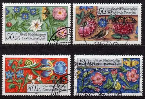 BRD, Mi-Nr. 1259 - 1262 gest., kompl., Wohlfahrt 1985 - Miniaturen