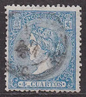 Spanien, Mi-Nr. 74 gest., Königin Isabella II.
