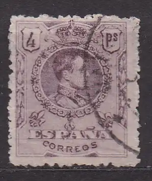 Spanien, Mi-Nr. 241 gest., König Alfons XIII.