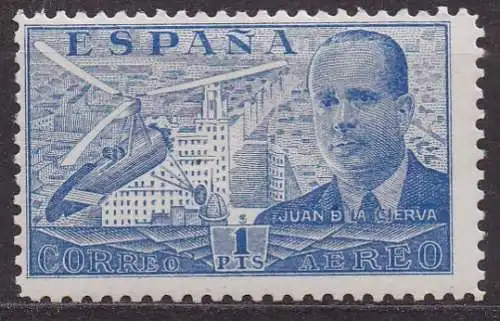 Spanien, Mi-Nr. 825 *, Juan de la Cierva