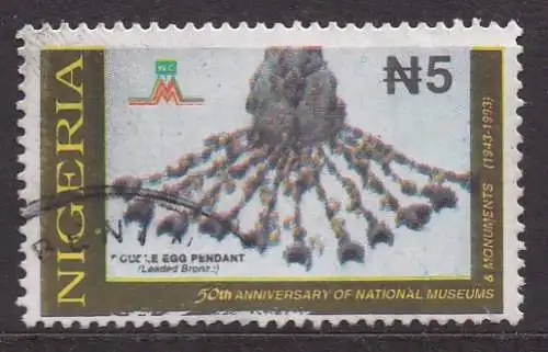 Nigeria, Mi-Nr. 617 gest., 50 Jahre Nationale Kommission für Museen und Monumente