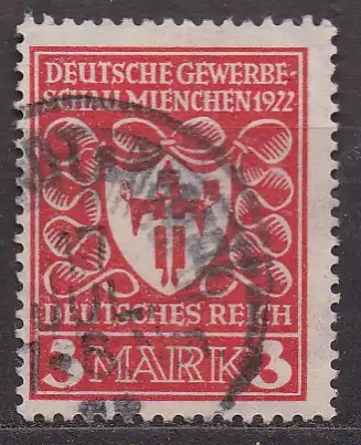 Deutsches Reich, Mi-Nr. 201 gest., Deutsche Gewerbeschau München