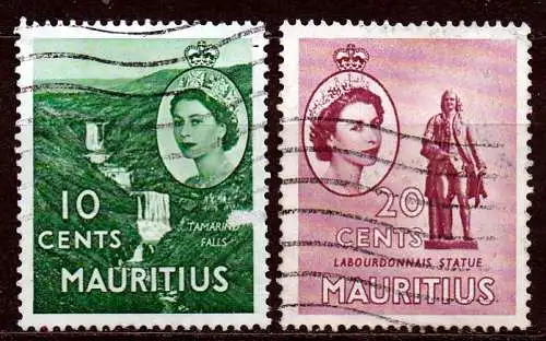 Mauritius, Mi-Nr. 247 + 249 gest., Landesmotive