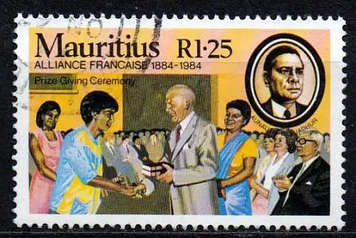 Mauritius, Mi-Nr. 597 gest., 100 Jahre französisches Kulturinstitut