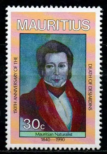 Mauritius, Mi-Nr. 706 **, Julien Desjardins (Zoologe)