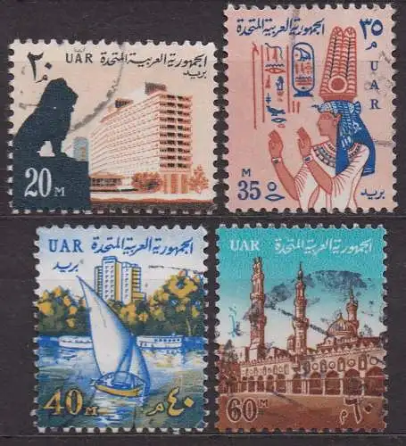 Ägypten - VAR, Mi-Nr. 196, 198, 199 + 200 gest., Nationale Symbole