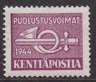 Finnland, Militärpostmarken Mi-Nr. 6 *, Schwert + Posthorn