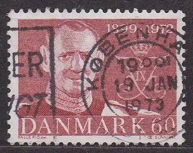 Dänemark, Mi-Nr. 520 gest., 73. Geburtstag von König Frederik IX.