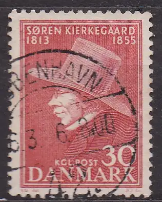Dänemark, Mi-Nr. 362 gest., 100. Todestag von Sören Kierkegaard