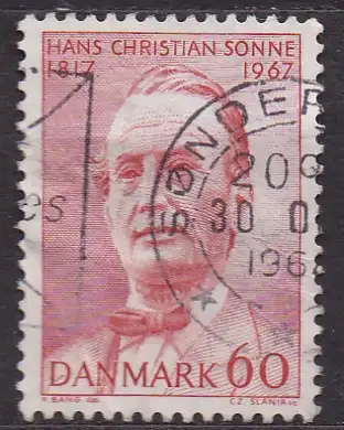 Dänemark, Mi-Nr. 464 gest., 150. Geburtstag von Hans Christian Sonne