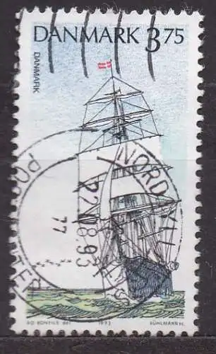 Dänemark, Mi-Nr. 1057 gest., Segelschiff "Danmark"