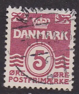 Dänemark, Mi-Nr. 244 gest., Wellenlinien