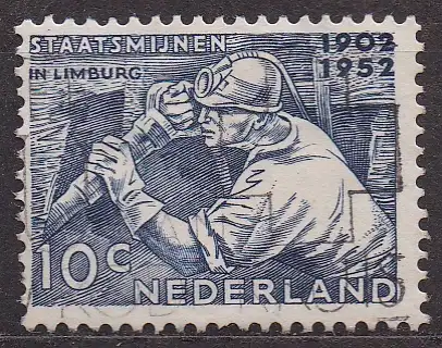Niederlande, Mi-Nr. 587 gest., 50 Jahre Staatskohlenminen in der Provinz Limburg