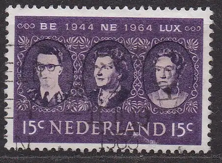 Niederlande, Mi-Nr. 829 gest., 20 Jahre Zollunion "BENELUX"