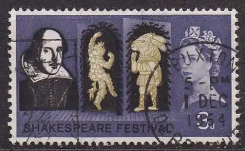 Großbritannien, Mi-Nr. 366 gest., 400. Geburtstag von William Shakespeare