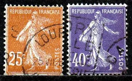 Frankreich, Mi-Nr. 215 + 216 gest., Säerin