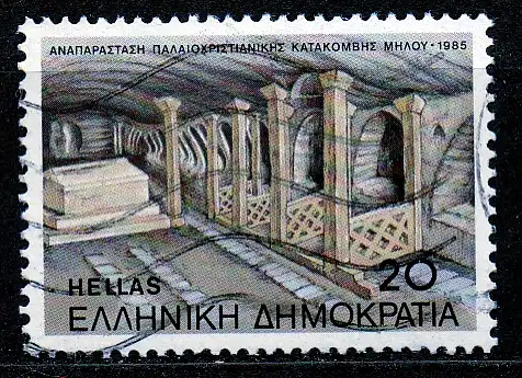 Griechenland, Mi-Nr. 1583 gest., Die Katakomben von Milos