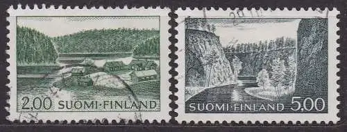 Finnland, Mi-Nr. 587 x - 588 x gest., kompl., Landschaften