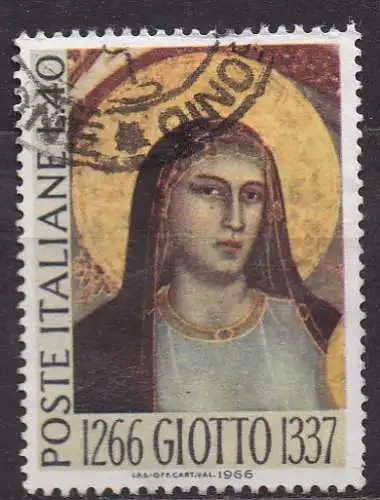 Italien, Mi-Nr. 1217 gest., 700. Geburtstag von Giotto die Bondone
