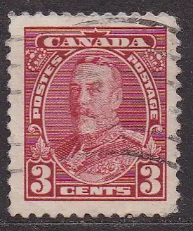 Kanada, Mi-Nr. 186 A gest., König Georg V.