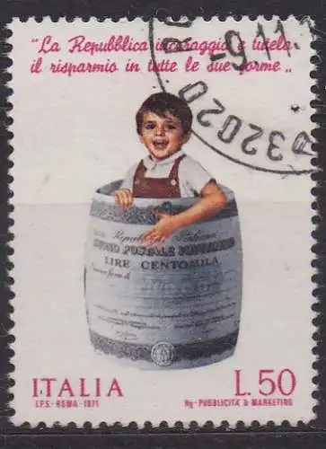 Italien, Mi-Nr. 1348 gest., Weltspartag