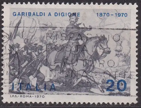 Italien, Mi-Nr. 1317 gest., 100. Jahrestag des Einzugs Garibaldis in Dijon