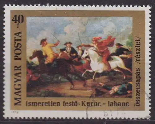 Ungarn, Mi-Nr. 3108 + 3109 gest., 300. Geburtstag von Fürst Rákóczi II. - Gemälde