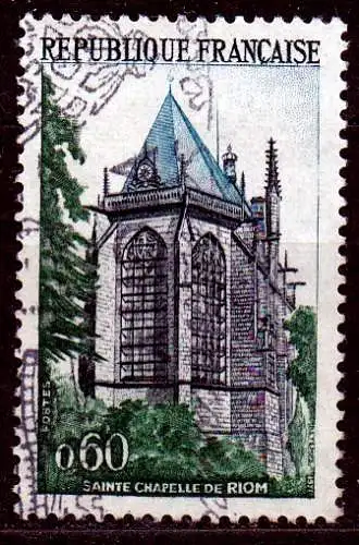 Frankreich, Mi-Nr. 1756 gest., Tourismus: Kirche in Riom