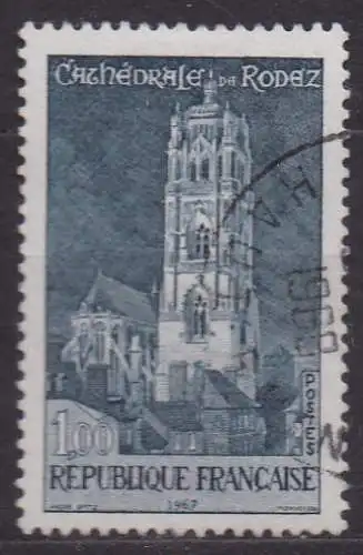 Frankreich, Mi-Nr. 1585 gest., Tourismus: Kathedrale von Rodez
