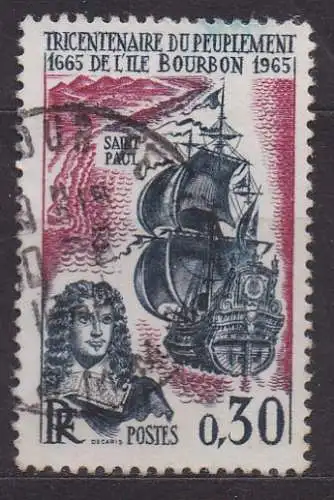 Frankreich, Mi-Nr. 1525 gest., 300. Jahrestag der Besiedlung der Insel Bourbon (Réunion)