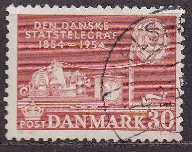 Dänemark, Mi-Nr. 351 gest., 100 Jahre Telegraphie