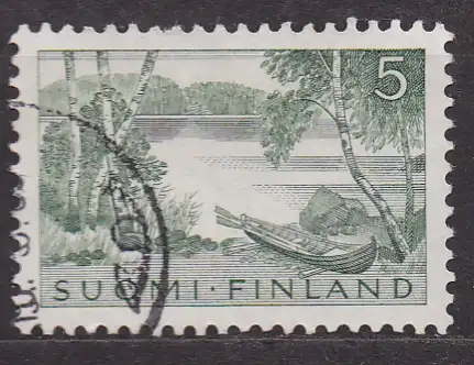 Finnland, Mi-Nr. 532 gest., Seenlandschaft