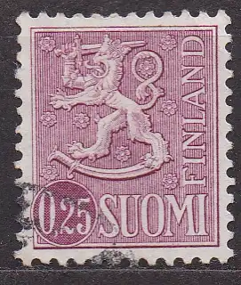 Finnland, Mi-Nr. 560 x I gest., Wappenlöwe