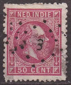 Niederländisch-Indien, Mi-Nr. 15 gest., König Wilhelm III.