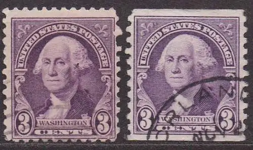 USA, Mi-Nr. 350 A + 350 C gest., George Washington