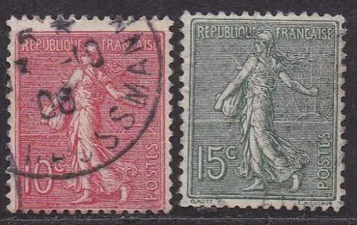 Frankreich, Mi-Nr. 108 + 109 gest., Säerin