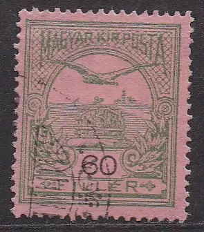 Ungarn, Mi-Nr. 123 X gest., Turul überfliegt Stephanskrone