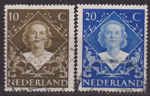 Niederlande, Mi-Nr. 509 - 510 gest., kompl., Königin Juliana