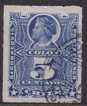 Chile, Mi-Nr. 34 gest., Christoph Kolumbus