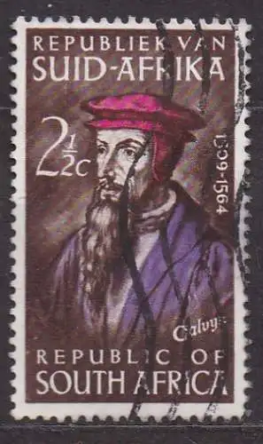 Südafrika, Mi-Nr. 341 gest., 400. Todestag von J. Calvin