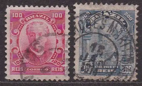 Brasilien, Mi-Nr. 166 + 167 gest., Persönlichkeiten