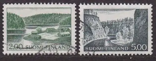 Finnland, Mi-Nr. 587 x - 588 x gest., kompl., Landschaften