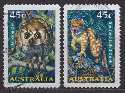 Australien, Mi-Nr. 1670- 1671 gest., kompl., Nachtaktive Tiere